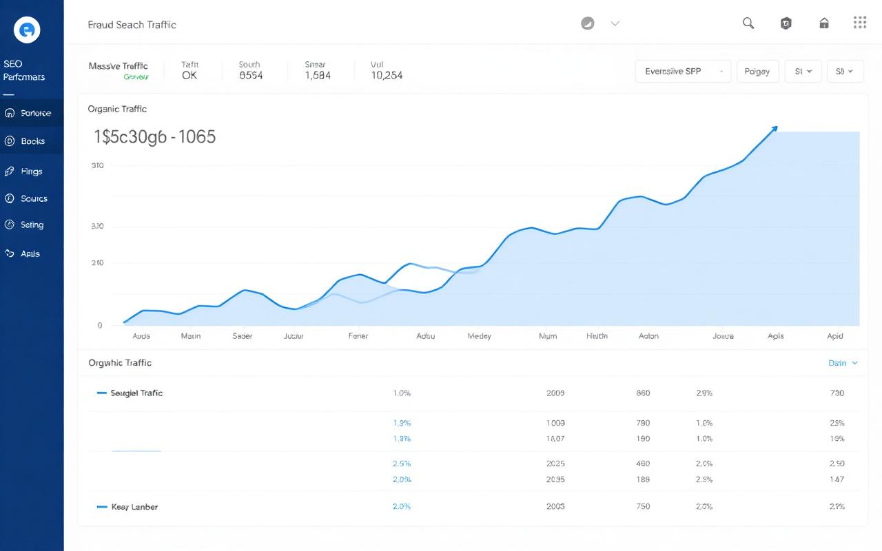 SEO traffic dashboard